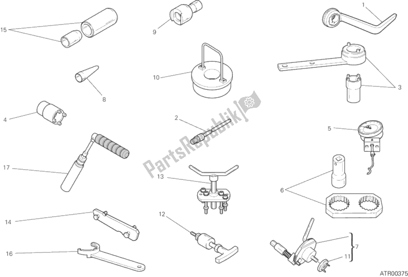 All parts for the 01a - Workshop Service Tools, Engine of the Ducati Monster 1200 S USA 2018